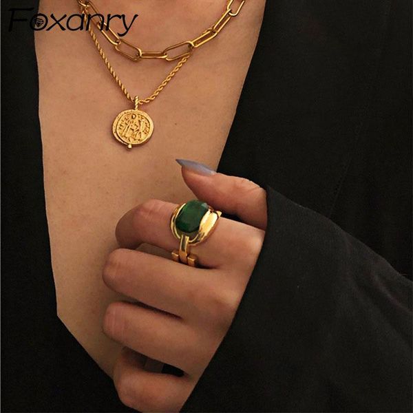 foxanry 925 sterling silver party rings france gold plated vintage green stone elegant bride jewelry gifts for women couples cluster, Golden;silver
foxanry 925 sterling silver party rings france gold plated vintage green stone elegant bride jewelry gifts for women couples cluster, Golden;silver