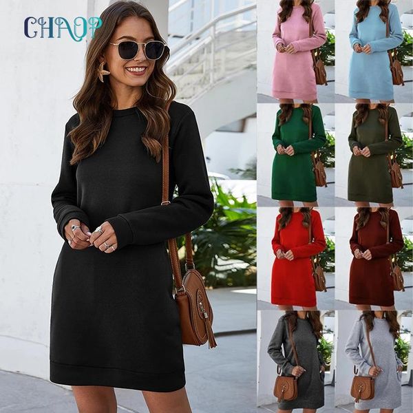 casual dresses autumn winter mode round neck long sleeve dress women pocket sweater plus size fashion clothing 2021, Black;gray
casual dresses autumn winter mode round neck long sleeve dress women pocket sweater plus size fashion clothing 2021, Black;gray