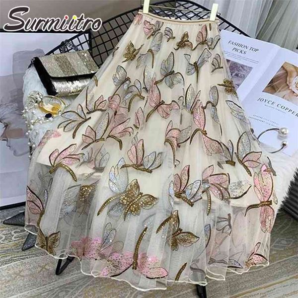 spring summer sequined dragonfly embroidery long tulle skirt women korean high waist midi aesthetic female 210421, Black
spring summer sequined dragonfly embroidery long tulle skirt women korean high waist midi aesthetic female 210421, Black
