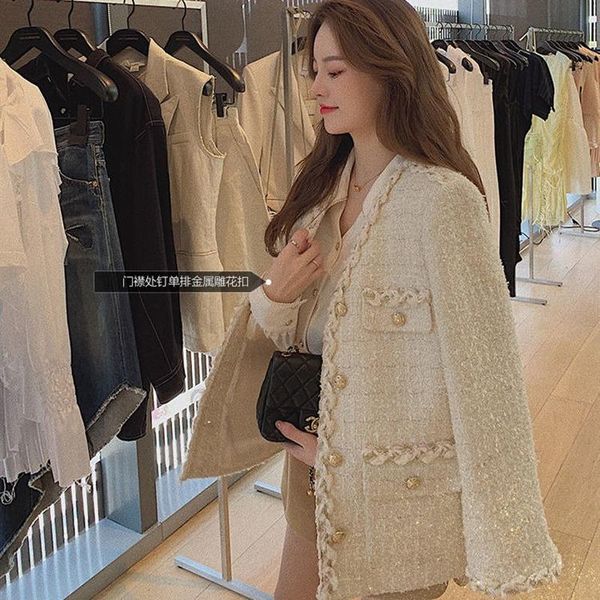 women's jackets tweed jacket spring and autumn 2021 all-match ins super fire french net red small fragrance trend, Black;brown
women's jackets tweed jacket spring and autumn 2021 all-match ins super fire french net red small fragrance trend, Black;brown