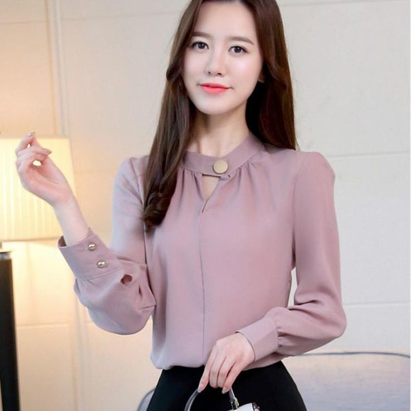 women's blouses & shirts women and spring long sleeve chiffon blouse casual v-neck solid office for ladies, White
women's blouses & shirts women and spring long sleeve chiffon blouse casual v-neck solid office for ladies, White