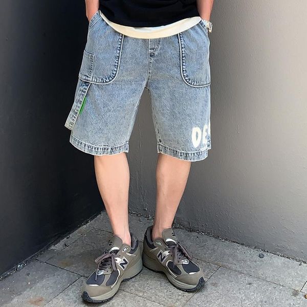 men's jeans 2021 summer retro heavy craft multi-bag tooling loose shorts sports casual beach pants high-quality cotton five-point, Blue
men's jeans 2021 summer retro heavy craft multi-bag tooling loose shorts sports casual beach pants high-quality cotton five-point, Blue