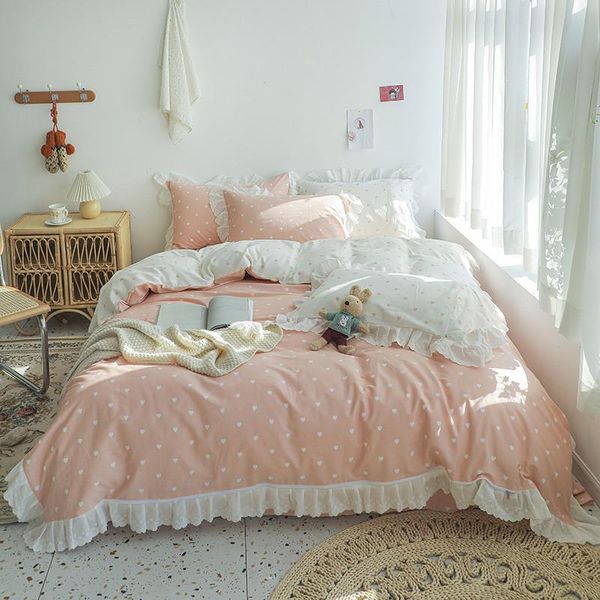 cotton embroidered lace bedding set of 4 pieces,home textile,bedsheets, bed covers and pillowcases sets
cotton embroidered lace bedding set of 4 pieces,home textile,bedsheets, bed covers and pillowcases sets