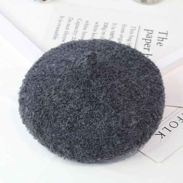 berets solid color wool beret autumn winter fashion women simple retro painter hat casual walking cap, Blue;gray
berets solid color wool beret autumn winter fashion women simple retro painter hat casual walking cap, Blue;gray