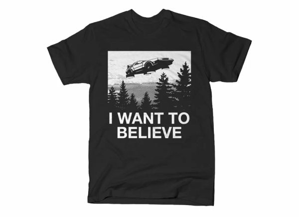 i want to believe flying car x-file alien ufo back to future mashup black tshirt, White;black
i want to believe flying car x-file alien ufo back to future mashup black tshirt, White;black