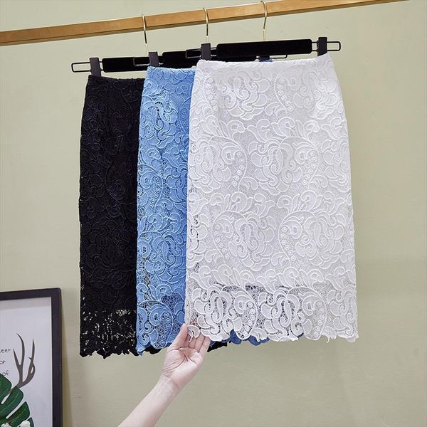 summer hollow lace temperament womens skirts package hip slim knee length casual polyester pencil solid, Black
summer hollow lace temperament womens skirts package hip slim knee length casual polyester pencil solid, Black