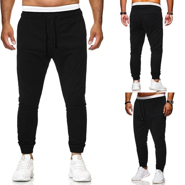 men's pants casual black trousers. lace up sports pants. oversized 1302-k300