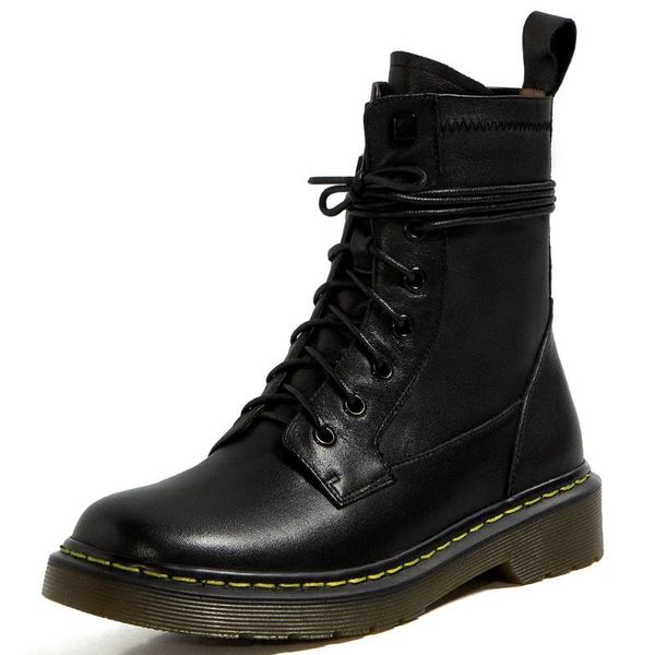 boots women's genuine leather lace-up flats ankle leisure soft comfortable autumn short booties shoes, Black
boots women's genuine leather lace-up flats ankle leisure soft comfortable autumn short booties shoes, Black