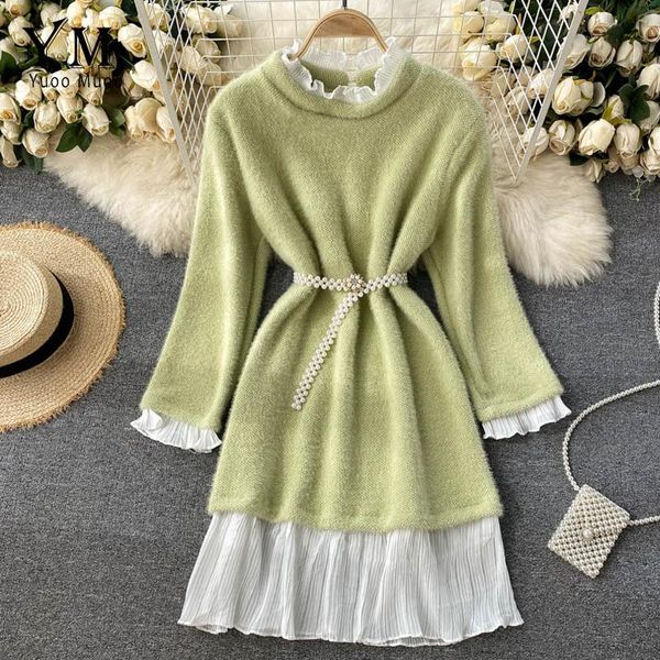 yuoomuoo good quality soft women dress autumn winter young lady sashes bandage party romantic ruffled pink short casual dresses, Black;gray
yuoomuoo good quality soft women dress autumn winter young lady sashes bandage party romantic ruffled pink short casual dresses, Black;gray