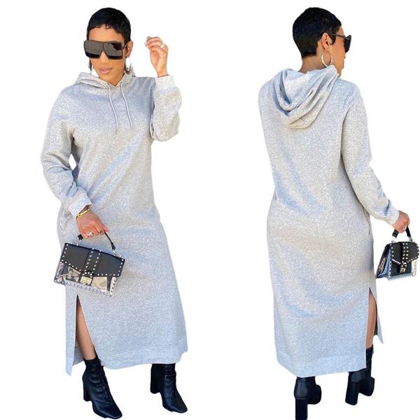 casual dresses hoodies solid full sleeve long maxi dress night party vestidos summer outfits 2021, Black;gray
casual dresses hoodies solid full sleeve long maxi dress night party vestidos summer outfits 2021, Black;gray
