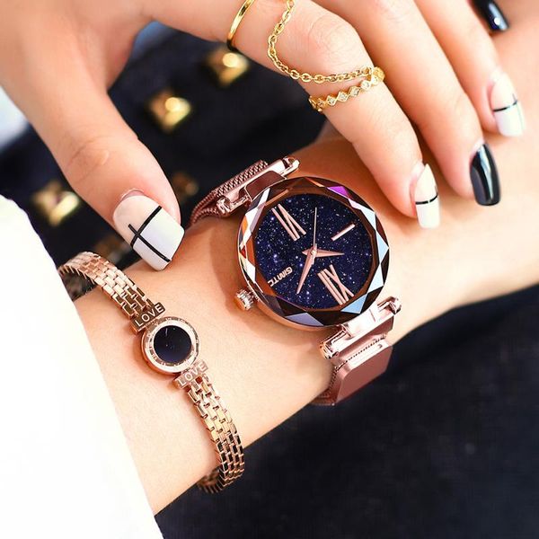 wristwatches 2021 luxury rose gold women watches starry sky roman quartz lady watch stainless steel dress wristwatch montre femm, Slivery;brown
wristwatches 2021 luxury rose gold women watches starry sky roman quartz lady watch stainless steel dress wristwatch montre femm, Slivery;brown