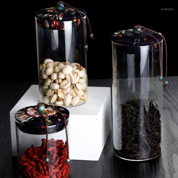 storage bottles & jars heat-resistant glass tea flower cloth cover candy scented cork sealed dried fruit food container
storage bottles & jars heat-resistant glass tea flower cloth cover candy scented cork sealed dried fruit food container