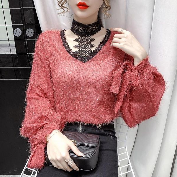 women's blouses & shirts autumn winter women long sleeve splice lace tassel loose casual pullover shirt female elegant chic blouse bott, White
women's blouses & shirts autumn winter women long sleeve splice lace tassel loose casual pullover shirt female elegant chic blouse bott, White