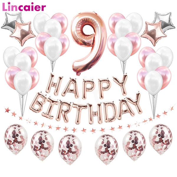 37pcs number 9 foil balloons happy birthday party decorations 9 years old nineth 9th boy girl nine plies rose gold pink blue
37pcs number 9 foil balloons happy birthday party decorations 9 years old nineth 9th boy girl nine plies rose gold pink blue