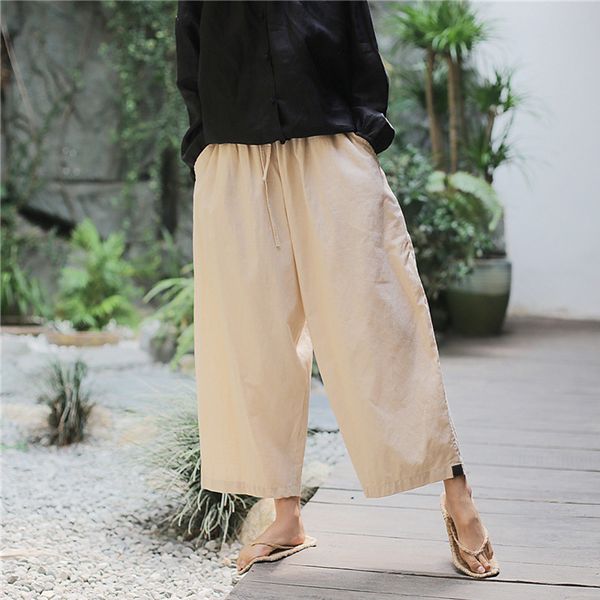 johnature women wide leg pants belt cotton linen solid color vintage trouser pockets summer casual women pants 210521, Black;white
johnature women wide leg pants belt cotton linen solid color vintage trouser pockets summer casual women pants 210521, Black;white