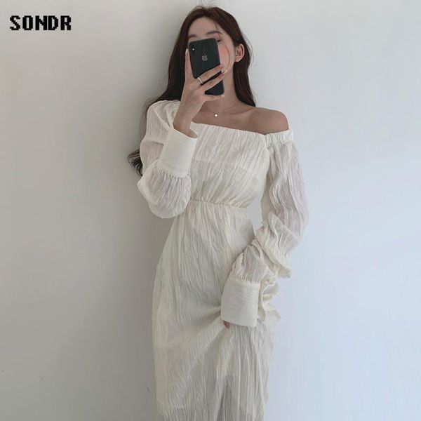 casual dresses one piece korean vintage women's clothing fall elegant square collar leaking clavicle fold high waist solid long, Black;gray
casual dresses one piece korean vintage women's clothing fall elegant square collar leaking clavicle fold high waist solid long, Black;gray