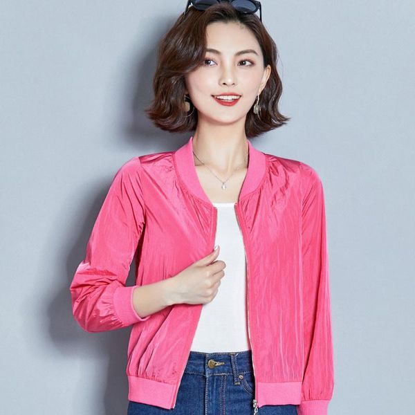 women's jackets 4xl plus size summer thin short jacket women chaqueta mujer zipper baseball uniform basic coats casual hk266, Black;brown
women's jackets 4xl plus size summer thin short jacket women chaqueta mujer zipper baseball uniform basic coats casual hk266, Black;brown