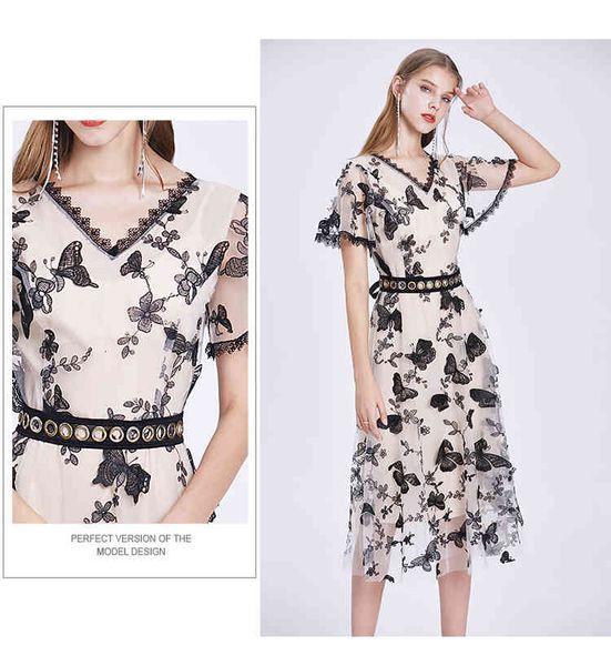 casual dresses fashion runway dress summer women's dress short sleeve lace patchwork butterfly embroidery mesh ghb8, Black;gray
casual dresses fashion runway dress summer women's dress short sleeve lace patchwork butterfly embroidery mesh ghb8, Black;gray