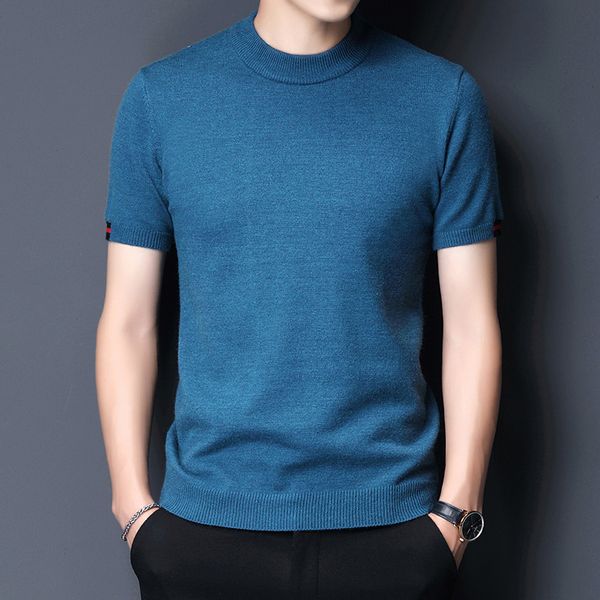 spring and autumn men's sleeve round neck sweater solid color leisure half high collar pullover, Black
spring and autumn men's sleeve round neck sweater solid color leisure half high collar pullover, Black