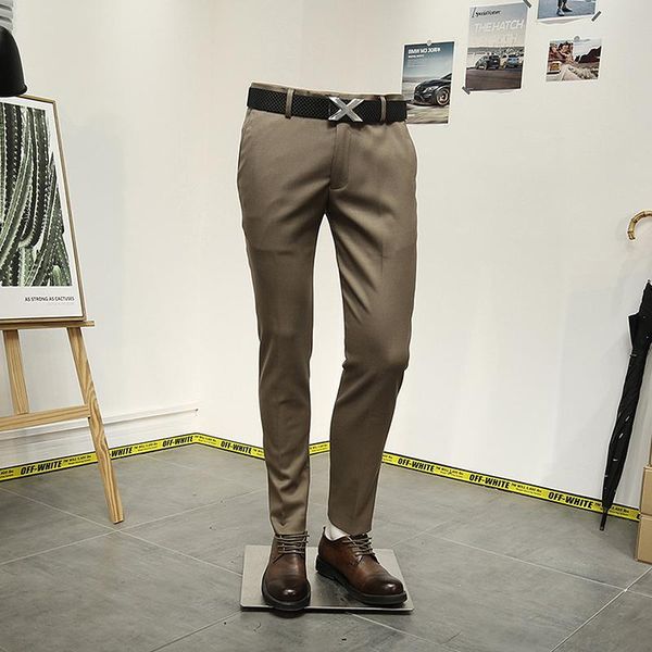 men's suits & blazers korea slim style mens casual pants 2021 autumn winter thicken warm young man wedding groom wear deep khaki color, White;black
men's suits & blazers korea slim style mens casual pants 2021 autumn winter thicken warm young man wedding groom wear deep khaki color, White;black