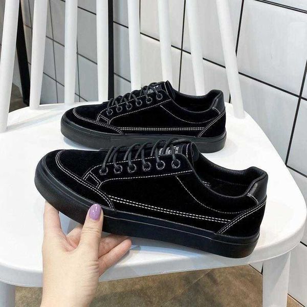 cow suede autumn solid color black lace-up thick-soled canvas shoes women's all-match casual sneakers 2021 new y0907
cow suede autumn solid color black lace-up thick-soled canvas shoes women's all-match casual sneakers 2021 new y0907