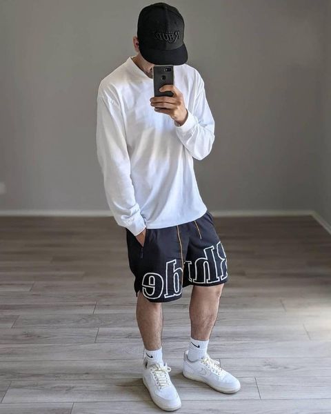 men's shorts summer men fashion workout acetat printing breathable zippered bag casual comfortable loose fitness short sh, White;black
men's shorts summer men fashion workout acetat printing breathable zippered bag casual comfortable loose fitness short sh, White;black