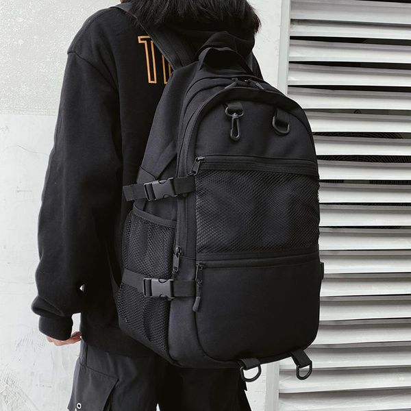 backpack men pure black oxford waterproof large capacity travel backbag multi-pocket college student bag
backpack men pure black oxford waterproof large capacity travel backbag multi-pocket college student bag