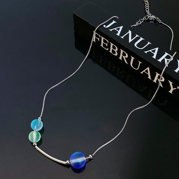 pendant necklaces original design fresh green bead necklace for women personality cold wind female clavicle chain fashion banquet jewelry, Silver
pendant necklaces original design fresh green bead necklace for women personality cold wind female clavicle chain fashion banquet jewelry, Silver