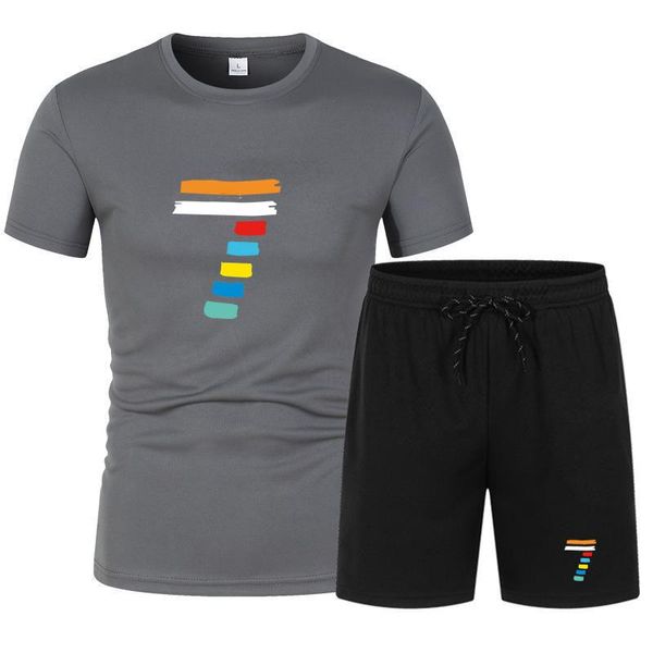 running sets men's casual sports color printing o-neck t-shirt + shorts suit high-quality fitness, Black;blue
running sets men's casual sports color printing o-neck t-shirt + shorts suit high-quality fitness, Black;blue