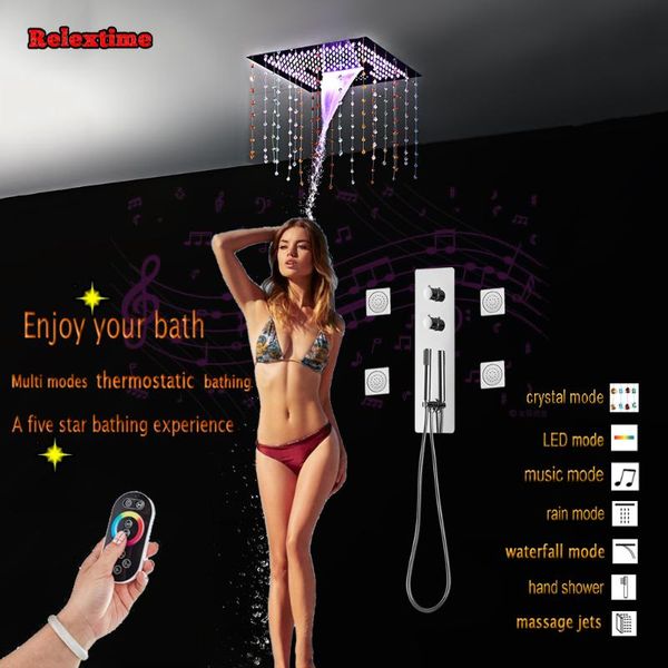 crystal quartz bluetooth connection shower head bathroom set thermostatic faucet mixer speaker system massage jets sets
crystal quartz bluetooth connection shower head bathroom set thermostatic faucet mixer speaker system massage jets sets