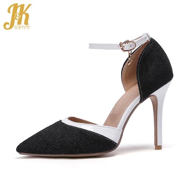 plus size 47 summer ankle strap high heels sandals women pointed toe footwear fashion party female sandal denim shoes woman, Black
plus size 47 summer ankle strap high heels sandals women pointed toe footwear fashion party female sandal denim shoes woman, Black