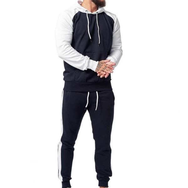 men's tracksuits autumn men tracksuit pants suit contrast color hooded loose drawstring sports for work hoodie streetwear, Gray
men's tracksuits autumn men tracksuit pants suit contrast color hooded loose drawstring sports for work hoodie streetwear, Gray