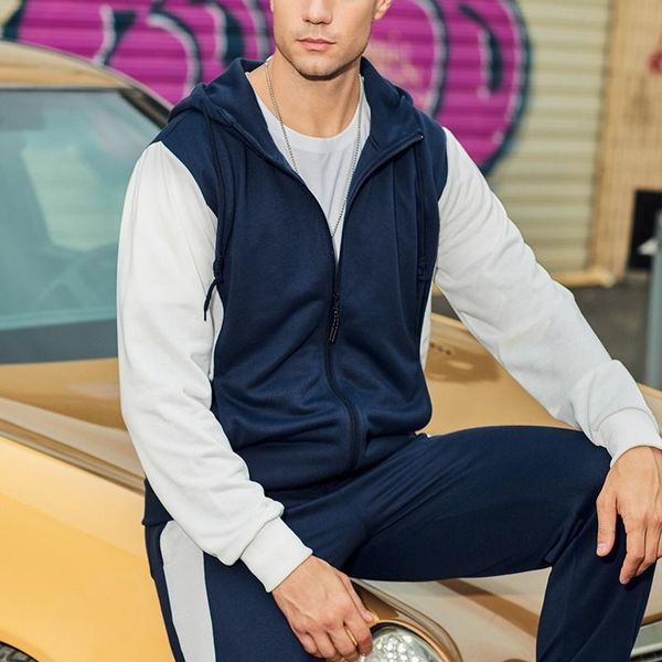 men's tracksuits 2021 tracksuit men casual hooded sets patchwork autumn winter hoodie+pants 2 piece outfit set mens sportswear joggers, Gray
men's tracksuits 2021 tracksuit men casual hooded sets patchwork autumn winter hoodie+pants 2 piece outfit set mens sportswear joggers, Gray