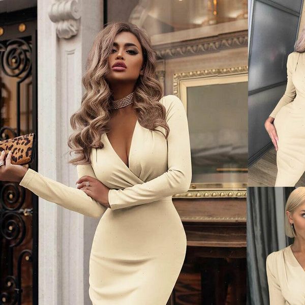 fashion summer long sleeve bandage women dresses stretch bodycon plain deep v evening party short dress beige black green red, Black;gray
fashion summer long sleeve bandage women dresses stretch bodycon plain deep v evening party short dress beige black green red, Black;gray