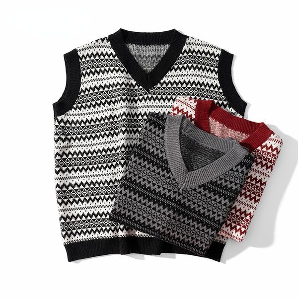 autumn and winter new product v-neck sleeveless lazy wind small fresh outer sweater multi-color tide brand neutral knitted vest, Black;white
autumn and winter new product v-neck sleeveless lazy wind small fresh outer sweater multi-color tide brand neutral knitted vest, Black;white