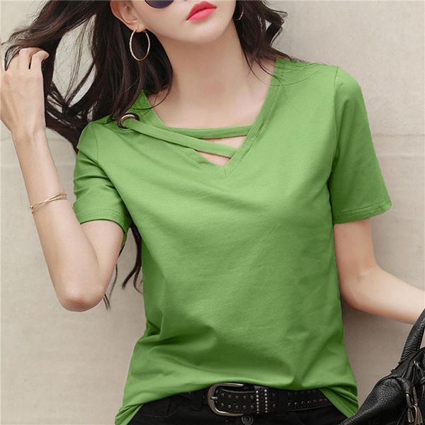 women's t-shirt 2021 summer short sleeve women white v-neck loose korean black casual compassionate trend t shirt
women's t-shirt 2021 summer short sleeve women white v-neck loose korean black casual compassionate trend t shirt