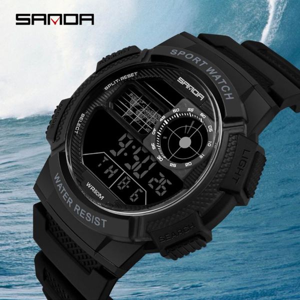 wristwatches sanda 385 men's watches smart digital clock waterproof 50m electronic watch diving swimming sport relogio masculino, Slivery;brown
wristwatches sanda 385 men's watches smart digital clock waterproof 50m electronic watch diving swimming sport relogio masculino, Slivery;brown