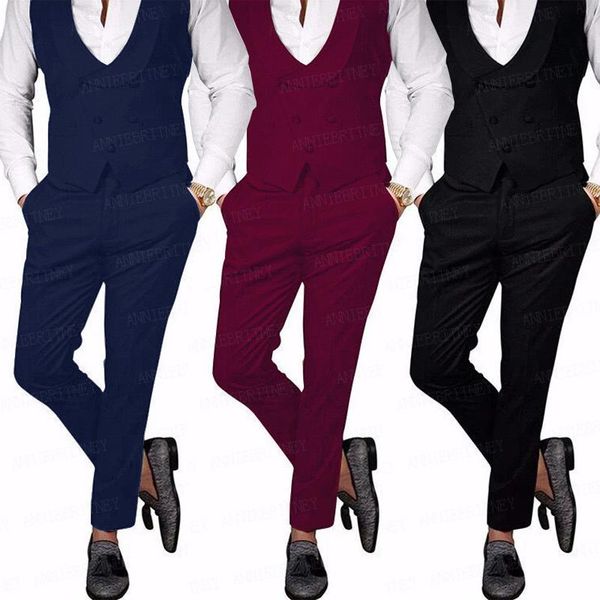 men's suits & blazers latest black double breasted men suit vest with pants 2 pieces set groom man wedding tuxedo tailored pink oversiz, White;black
men's suits & blazers latest black double breasted men suit vest with pants 2 pieces set groom man wedding tuxedo tailored pink oversiz, White;black