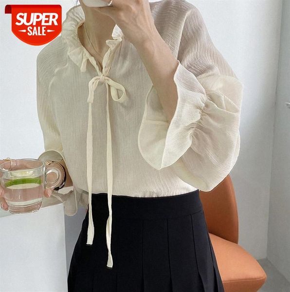 zhi chuxi french wood ear lace chiffon shirt women western style slim loose 3366 #pf5p, Black;gray
zhi chuxi french wood ear lace chiffon shirt women western style slim loose 3366 #pf5p, Black;gray