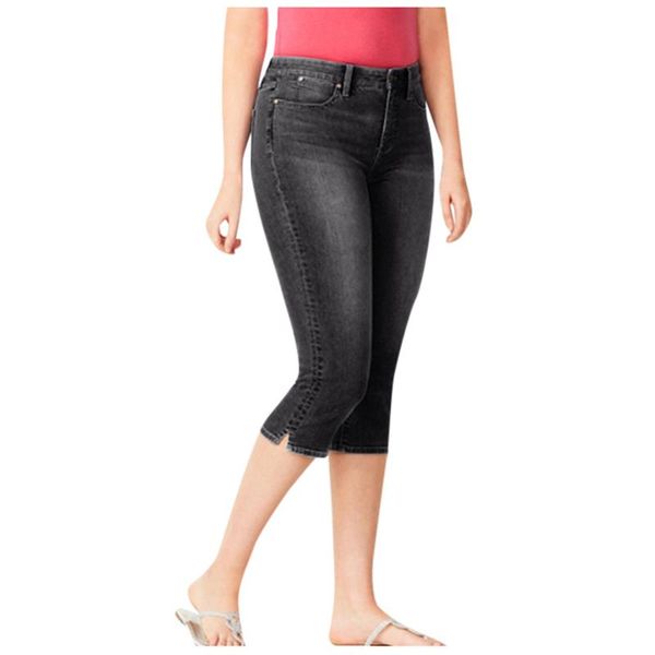 women's jeans knee length denim hight waisted stretch women pants slim plus size streetwear trousers summer pantalones de mujer, Blue
women's jeans knee length denim hight waisted stretch women pants slim plus size streetwear trousers summer pantalones de mujer, Blue