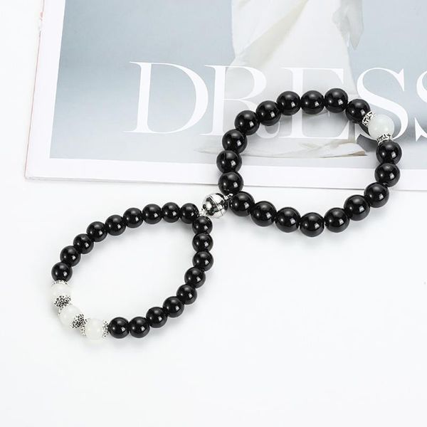 beaded, strands 2pcs/set charm magnetic couple bracelets obsidian stone beads bracelet for lover friend magnet jewelry, Black
beaded, strands 2pcs/set charm magnetic couple bracelets obsidian stone beads bracelet for lover friend magnet jewelry, Black