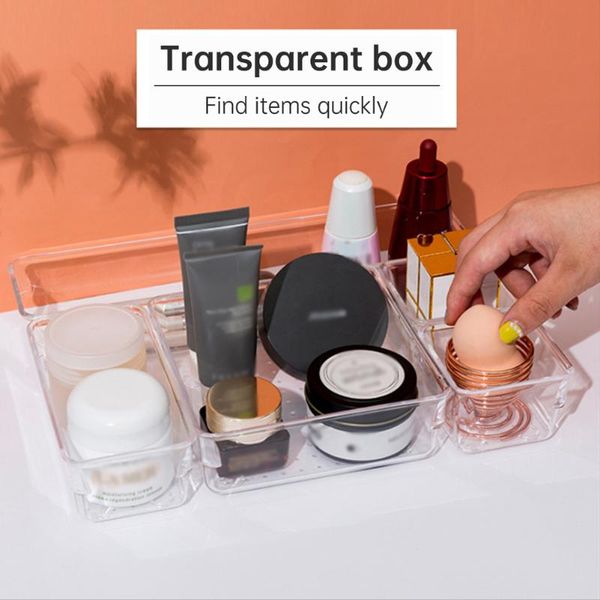 multipurpose drawer organiser set clear plastic cosmetic transparent box makeup storage trays for office kitchen boxes & bins
multipurpose drawer organiser set clear plastic cosmetic transparent box makeup storage trays for office kitchen boxes & bins
