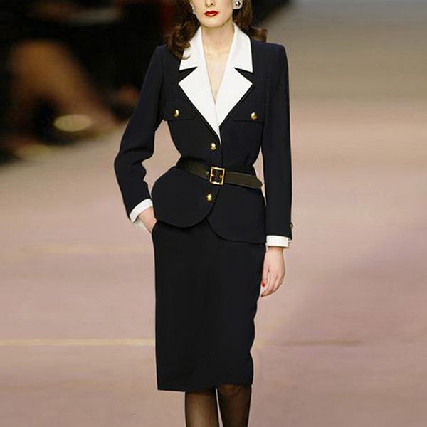 clue fall party local fashion work belt lapel thin black jacket elegant sock chic skirt women's ensembles
clue fall party local fashion work belt lapel thin black jacket elegant sock chic skirt women's ensembles