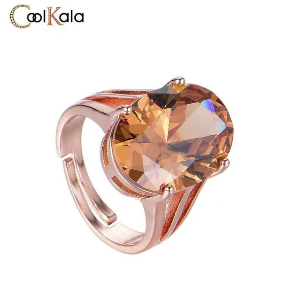 wedding rings coolkala style oval champagne zircon closed ring with rose gold for women, Slivery;golden
wedding rings coolkala style oval champagne zircon closed ring with rose gold for women, Slivery;golden