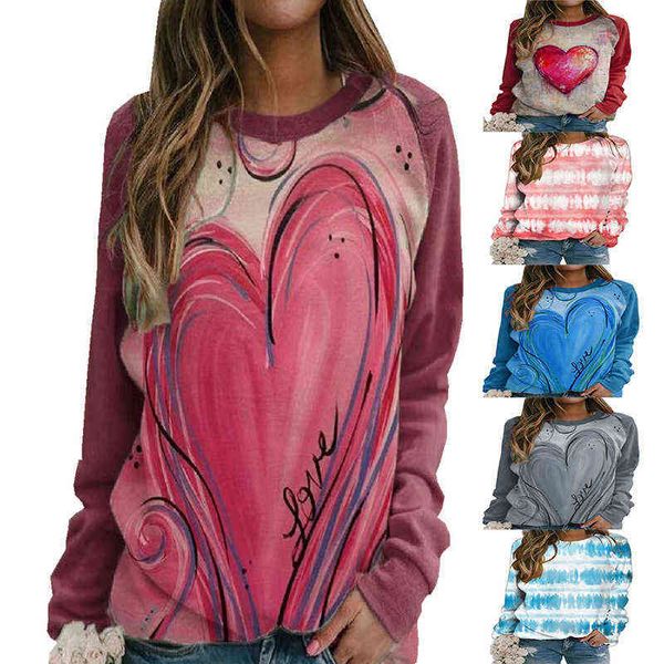 2021 autumn winter new women's loose casual round neck long sleeve printed t-shirt, White
2021 autumn winter new women's loose casual round neck long sleeve printed t-shirt, White