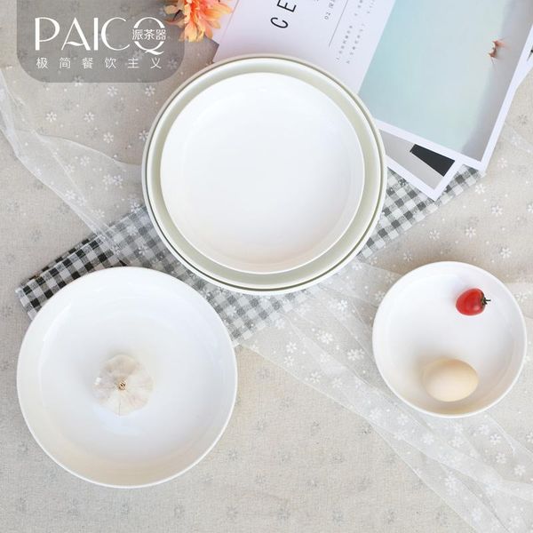 dishes & plates ceramic dishes, household pure color, round deep bone china, western soup tableware
dishes & plates ceramic dishes, household pure color, round deep bone china, western soup tableware
