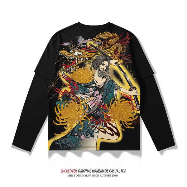 men's t-shirts autumn and winter japanese fake two-piece splicing long-sleeved t-shirt gold chrysanthemum pure cotton bottoming sh, White;black
men's t-shirts autumn and winter japanese fake two-piece splicing long-sleeved t-shirt gold chrysanthemum pure cotton bottoming sh, White;black