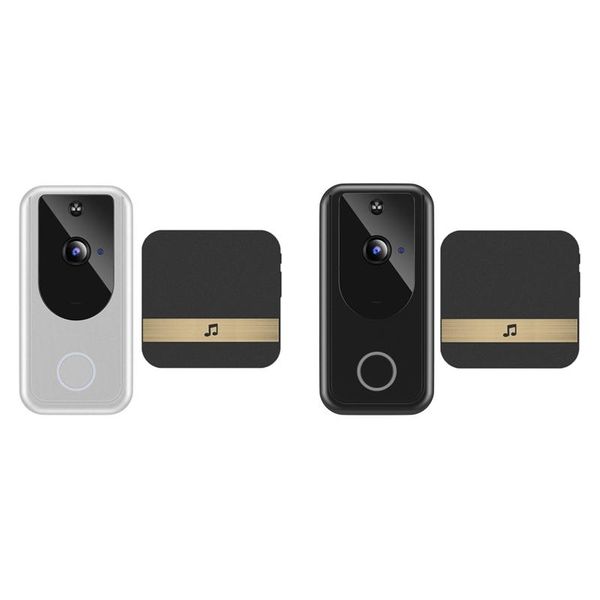 2pcs d1 video doorbell camera 720p wireless wifi smart night vision pir motion silver & black eu plug doorbells
2pcs d1 video doorbell camera 720p wireless wifi smart night vision pir motion silver & black eu plug doorbells
