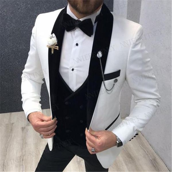 men's suits & blazers 2021 suit fashion formal business slim fit 3-pieces white black pant tuxedo wedding men groom
men's suits & blazers 2021 suit fashion formal business slim fit 3-pieces white black pant tuxedo wedding men groom