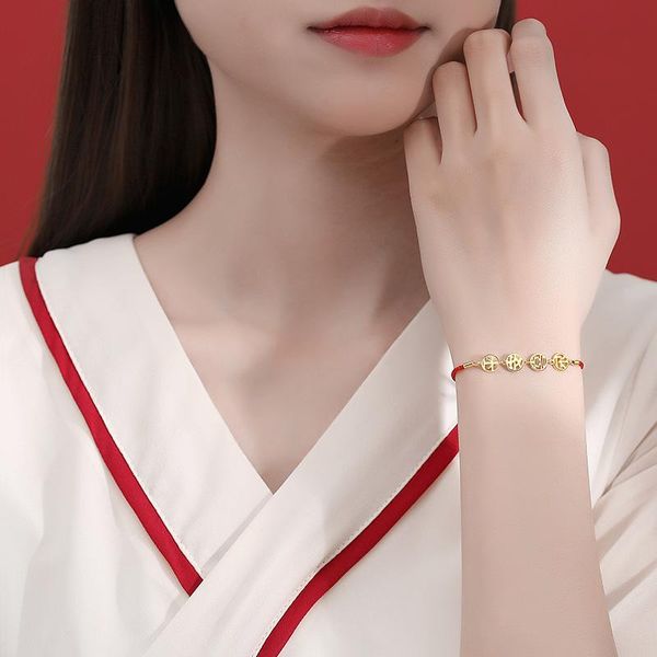 charm bracelets 2021 peace joy red rope bracelet female minority design ins weaving this year hand, Golden;silver
charm bracelets 2021 peace joy red rope bracelet female minority design ins weaving this year hand, Golden;silver